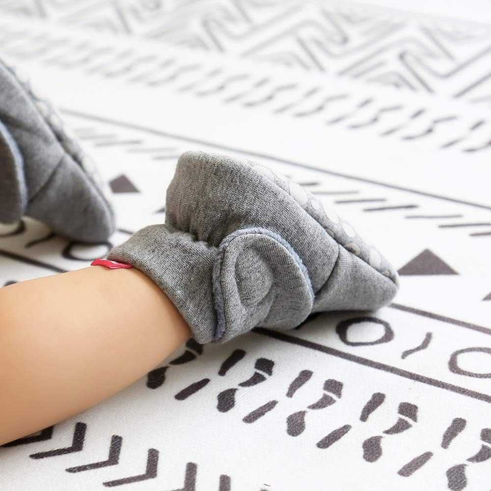 Unisex Baby Cotton Fleece Booties Newborn Boys Girls Plush Cotton Socks Soft Sole Warm Winter Infant Slippers Toddler Crib Shoes