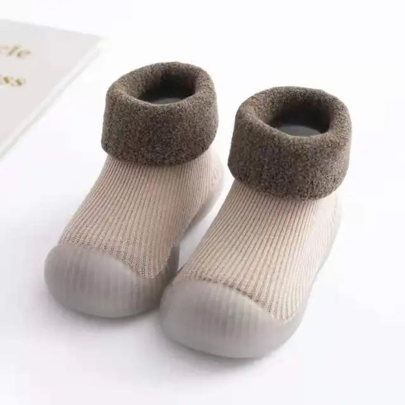 Winter Infant Toddler Baby Socks Shoes Warm Plush Kids Girls Boys Snow Boots Outdoor Soft Bottom Non-Slip Child Newborn Booties