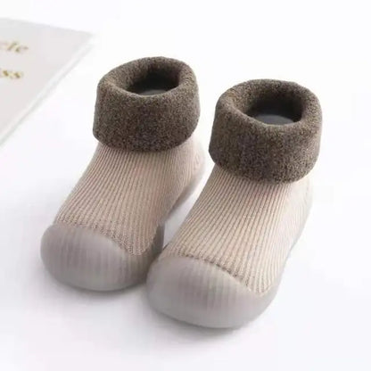 Winter Infant Toddler Baby Socks Shoes Warm Plush Kids Girls Boys Snow Boots Outdoor Soft Bottom Non-Slip Child Newborn Booties