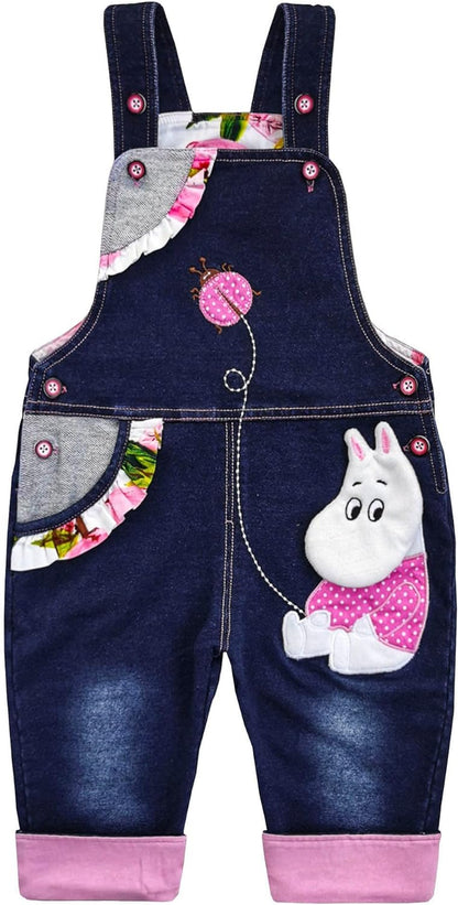 Baby Cotton 3D Cartoon Soft Knitted Jeans Overalls