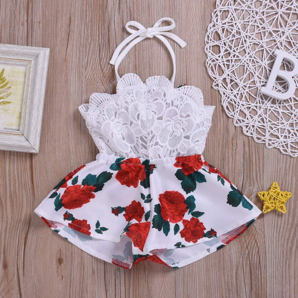 Baby Girls Halter One-Pieces Romper Jumpsuit Sunsuit Outfit Clothes 0-24M