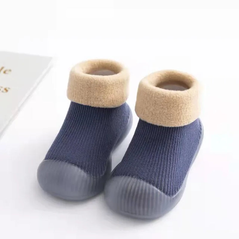 Winter Infant Toddler Baby Socks Shoes Warm Plush Kids Girls Boys Snow Boots Outdoor Soft Bottom Non-Slip Child Newborn Booties