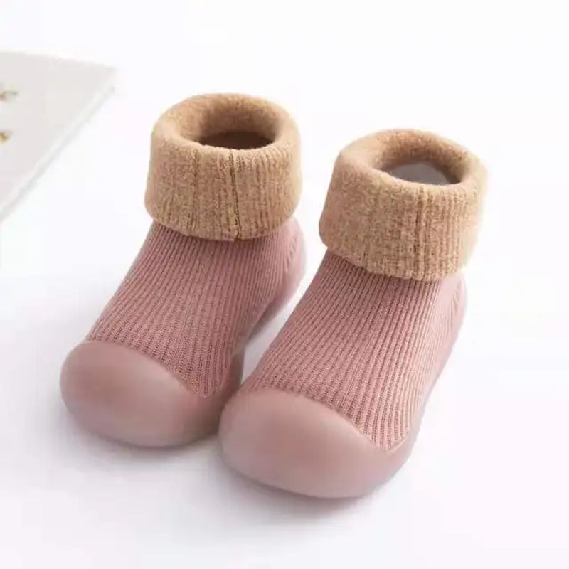 Winter Infant Toddler Baby Socks Shoes Warm Plush Kids Girls Boys Snow Boots Outdoor Soft Bottom Non-Slip Child Newborn Booties