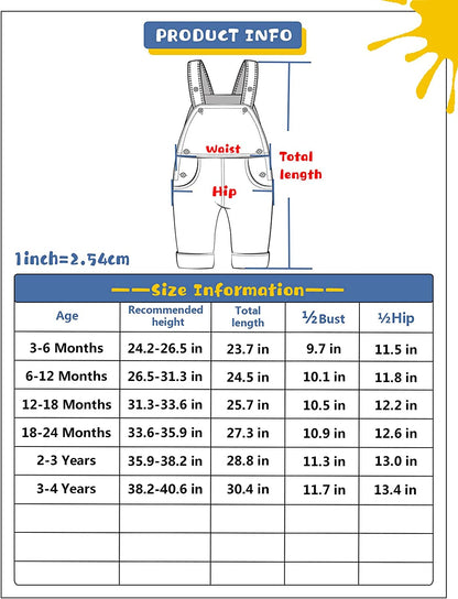 Baby Cotton 3D Cartoon Soft Knitted Jeans Overalls