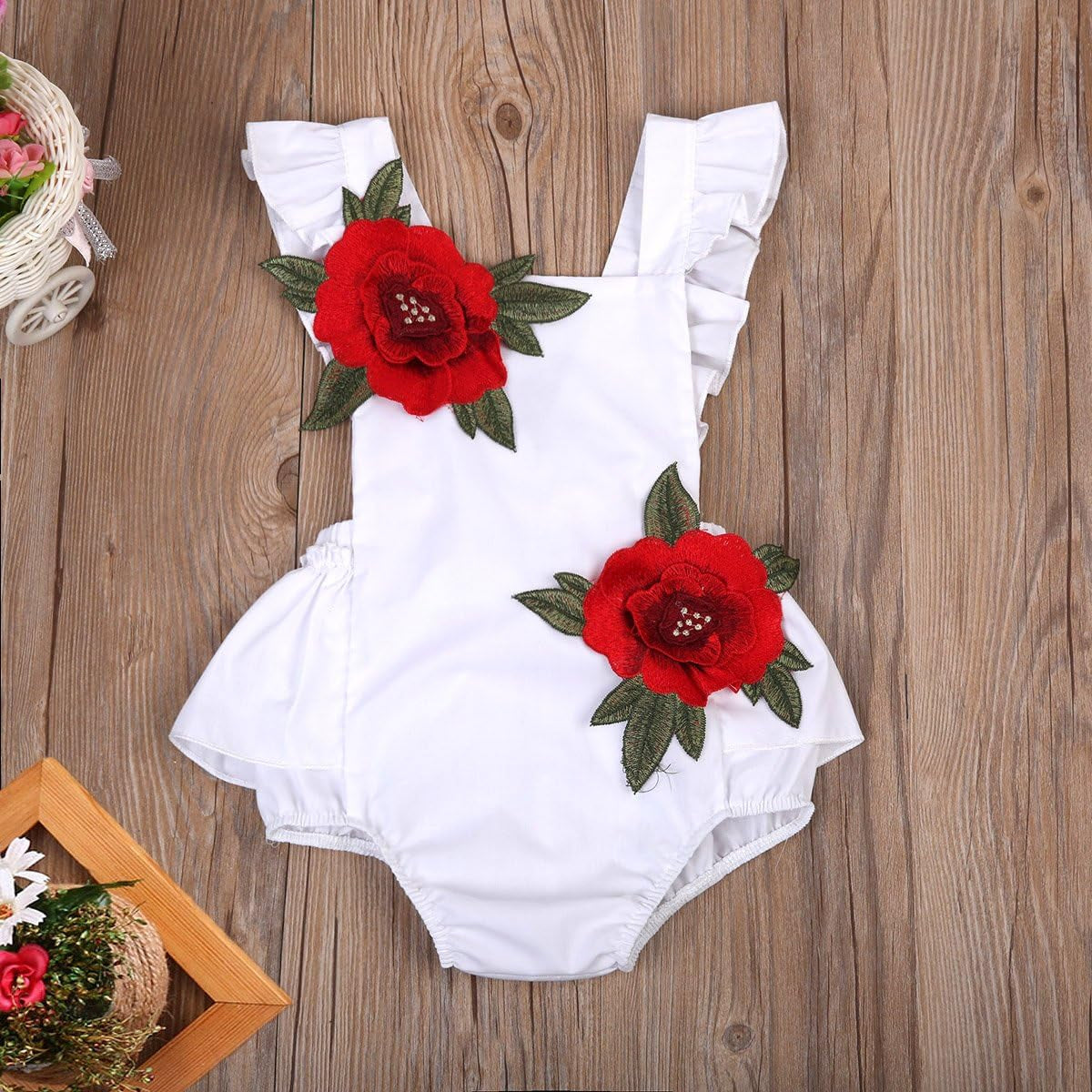 Baby Girls Jumpsuit Newborn Infant Kids Floral Clothes Summer Romper Bodysuit Sundress Outfits