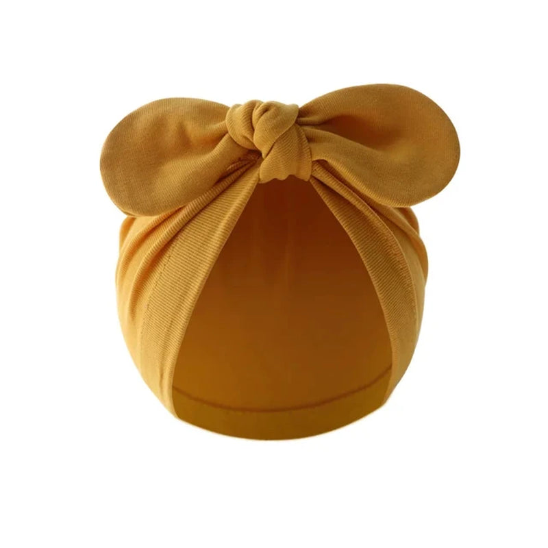 Newborn Hat for Girls Boys Beanie Cute Bows Turban Hats Cotton Infant Bonnet Solid Color Toddler Cap Baby Accessories 0-24M