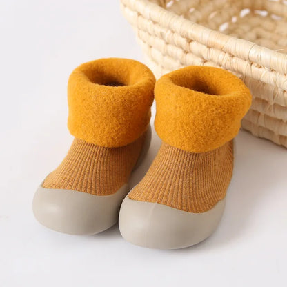 Winter Infant Toddler Baby Socks Shoes Warm Plush Kids Girls Boys Snow Boots Outdoor Soft Bottom Non-Slip Child Newborn Booties