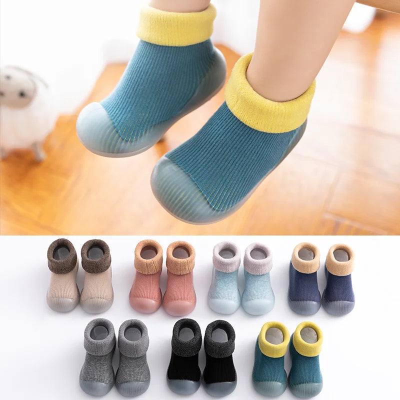 Winter Infant Toddler Baby Socks Shoes Warm Plush Kids Girls Boys Snow Boots Outdoor Soft Bottom Non-Slip Child Newborn Booties