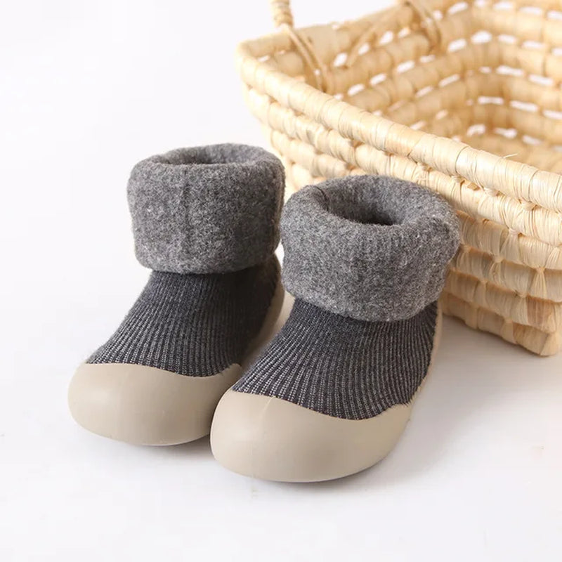 Winter Infant Toddler Baby Socks Shoes Warm Plush Kids Girls Boys Snow Boots Outdoor Soft Bottom Non-Slip Child Newborn Booties