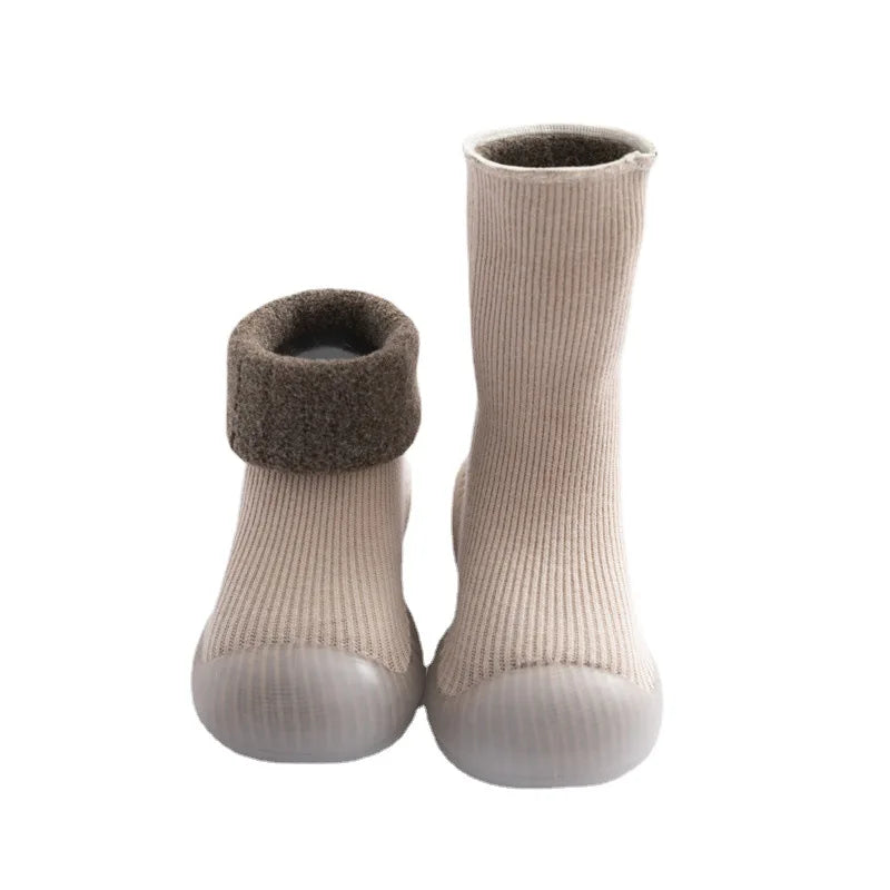 Winter Infant Toddler Baby Socks Shoes Warm Plush Kids Girls Boys Snow Boots Outdoor Soft Bottom Non-Slip Child Newborn Booties