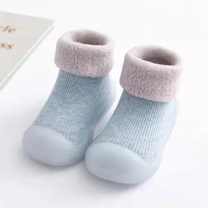 Winter Infant Toddler Baby Socks Shoes Warm Plush Kids Girls Boys Snow Boots Outdoor Soft Bottom Non-Slip Child Newborn Booties